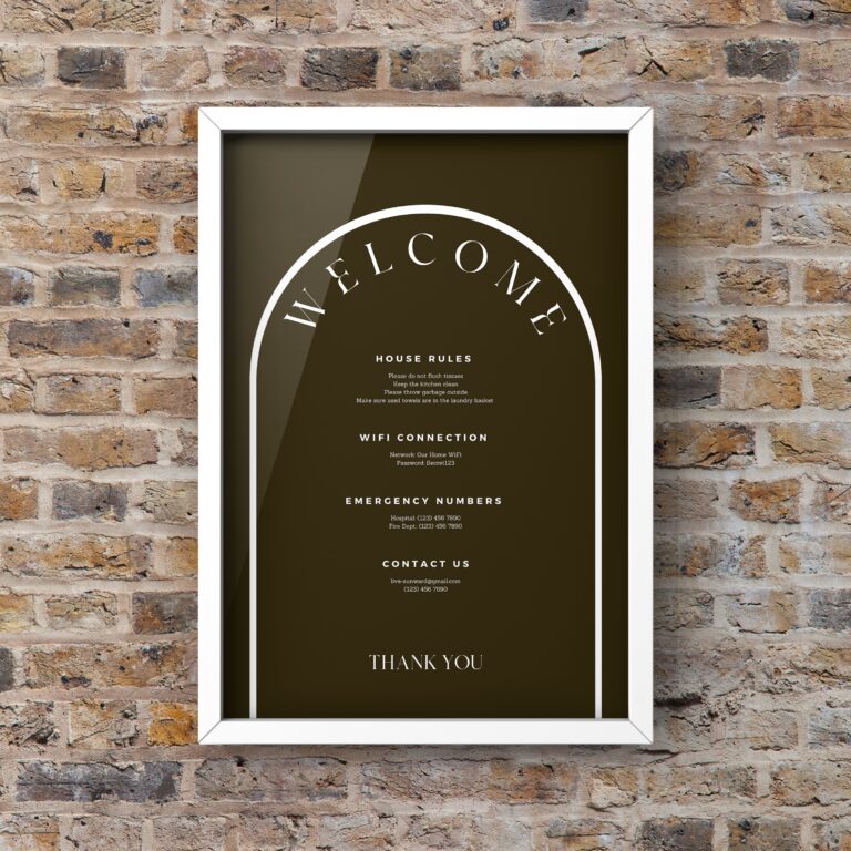 Free Welcome Poster Template - Vintage Brown Style